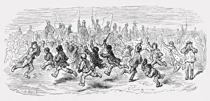 Common Prints: Barnes Common - Calling the Carriages, 1872. Creator: Gustave Doré