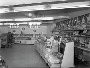 Co Operative Prints: Barnsley Co-op, Bolton upon Dearne branch, South Yorkshire, 1956. Artist: Michael Walters