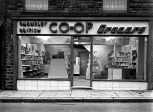 Barnsley Prints: Barnsley Co-op Grocers, South Yorkshire, 1954. Artist: Michael Walters