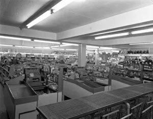 Barnsley Gallery: Barnsley Co-op, Park Road branch interior, South Yorkshire, 1961