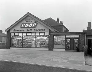Barnsley Gallery: Barnsley Co-op, Smithies branch exterior, South Yorkshire, 1961. Artist: Michael Walters