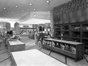 Clothes Shop Gallery: Barnsley Co-operative society, mens tailoring department, South Yorkshire, 1960