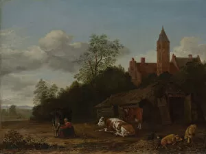 Barnyard Scene, ca. 1650-55. Creator: Anthonie van Borssom