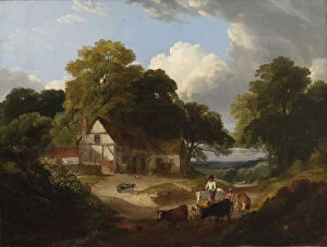 Barnyard Scene, late 18th-early 19th century. Creator: Robert Ladbrooke
