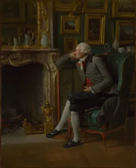 The Baron de Besenval in his Salon de Compagnie, 1791. Artist: Danloux, Henri-Pierre (1753-1809) The Baron de Besenval in his Salon de Compagnie, 1791. Artist: Danloux, Henri-Pierre (1753-1809)