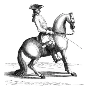 Stirrups Prints: Baron of Eisenberg, 1727, (1885). Artist: Bernard Picart
