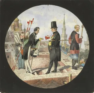 Benois Gallery: Baron Lev von Bode and Nikolay Chichagov by the Construction of the Grand Kremlin Palace, 1840s