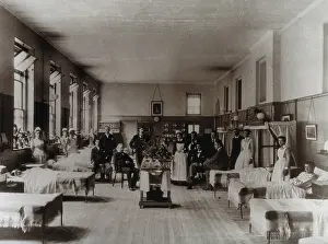 1893 Prints: Baron Lister (seated) with his staff