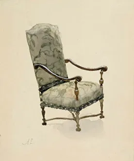 Baroque armchair, c1890s. Creator: Albert Edelfelt