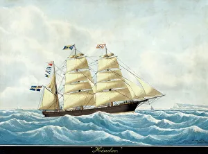 The barque Hindoo, le Havre, 1872. Creator: Eugene Grandin