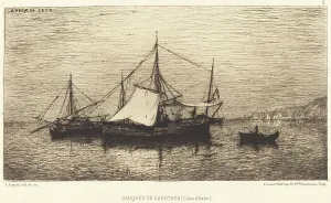 Etchings Prints: Barques de Cabotage. Creator: Adolphe Appian