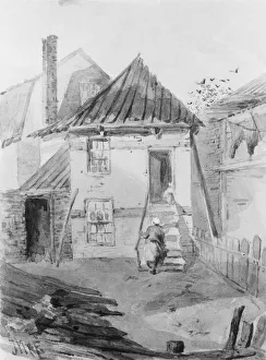 Barracks at Fort Pitt (from Cropsey Album), . Creator: John Mackie Falconer Barracks at Fort Pitt (from Cropsey Album), . Creator: John Mackie Falconer