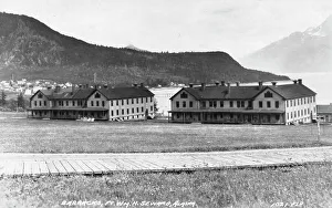 Military Base Prints: Barracks at Ft. Wm. H. Seward, between c1900 and c1930. Creator: Unknown