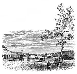 Garrison Prints: The Barracks at Meerut, India, c1850s, (1888)
