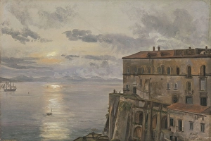 Defensive Prints: The Barracks at Pizzofalcone, Naples, 1820. Creator: Johan Christian Dahl