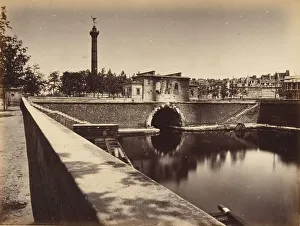 Damage Prints: Barracks Post, Place de la Bastille; Canal Tunnel and July Column, 1871