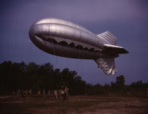 Palmer Alfred T Prints: Barrage balloon, Parris Island, S. C. 1942. Creator: Alfred T Palmer