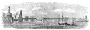 Floods Prints: The Barrage of the Nile, 1854. Creator: Unknown