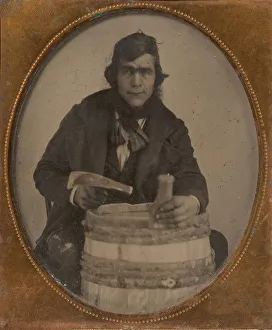 Artisan Gallery: Barrel Maker, 1850s-60s. Creator: Unknown