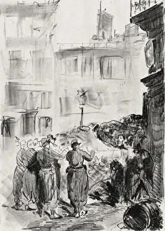 Edouard 1832 1883 Prints: The barricade, 1871