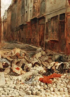 Meissonier Prints: The Barricade, Rue de la Mortellerie, June 1848 (Remembrance of Civil War)