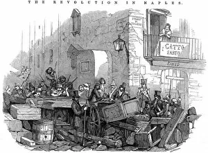 Troop Gallery: Barricade in the Strada di Toledo just before the attack, Revolution in Naples, 15 May 1848