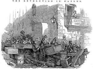Troop Gallery: Barricade in the Strada di Toledo just before the attack, Revolution in Naples, 15 May 1848