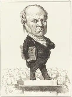Honor Daumier Prints: Barrot, 1849. Creator: Honore Daumier