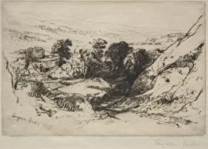 Nine Barrow Down, 1877. Creator: Francis Seymour Haden (British, 1818-1910)