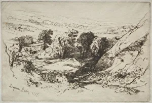 Nine Barrow Down, 1877. Creator: Francis Seymour Haden (British, 1818-1910)
