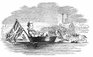 Circus Performer Gallery: Barry, the Clown, on the Thames, 1844. Creator: Unknown