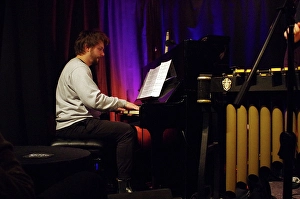 Will Barry, Jonny Mansfield Quartet, Verdict Jazz Club, Brighton, East Sussex, 2024. Creator: Brian O'Connor