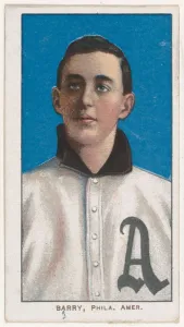 Baseball Player Gallery: Barry, Philadelphia, American League, from the White Border series (T206) for the Ameri