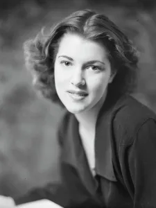 Barrymore, Diana, portrait photograph, 1941 Dec. 12. Creator: Arnold Genthe