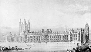 One of Barrys design for the new Houses of Parliament, 21 May 1836, (c1920).Artist: Sir Charles Barry