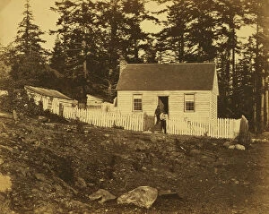 British Empire Collection: Bartlemy's house, Esquimalt Harbor, between 1858 and 1861. Creator: Unknown
