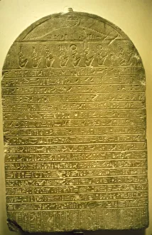 Hieroglyphic Prints: Bas relief with Ancient Egyptian Hieroglyphics, held in the Vatican