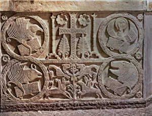 Bas-relief from the Baptistery of Saint Calixto (737-756)
