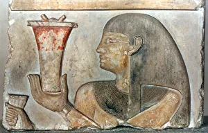 22nd Century Bc Prints: Detail of a bas relief from El-Bahrain, Egypt, 22nd-20th century BC