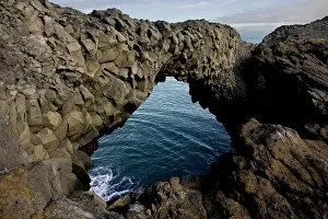 Basalt Prints: Basaltic Arch, Iceland. Creator: Tom Artin