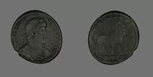 Numismatics Collection: Base (Coin) Portraying Emperor Julianus, 360-363. Creator: Unknown