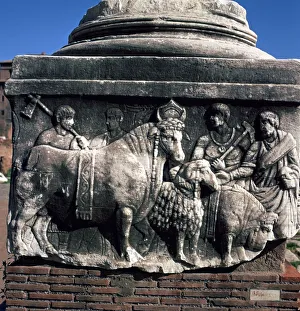Detail of the base of the Decennial monument, 4th century
