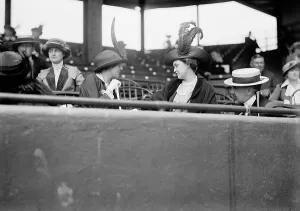 Baseball, Amateur And College - Watching Game Between Metropolitan And Chevy Chase Clubs... 1913. Creator: Harris & Ewing. Baseball, Amateur And College - Watching Game Between Metropolitan And Chevy Chase Clubs... 1913