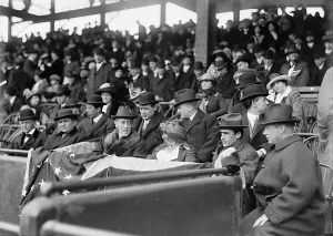 Mrs Woodrow Wilson Prints: Baseball - Professional, Wilson At Game