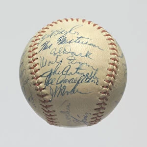 Macgregor Gallery: Baseball signed by the 1954 Champion New York Giants Team, 1954. Creator: MacGregor