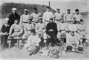 Baseball Players Prints: Baseball team, Naval Training School, 1917. Creator: Bain News Service