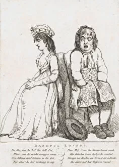 Images Dated 30th April 2020: Bashful Lovers, March 15, 1798. March 15, 1798. Creator: Thomas Rowlandson