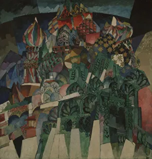 Aristarkh Vasilyevich 1882 1943 Gallery: The Basil Cathedral, 1913. Artist: Lentulov, Aristarkh Vasilyevich (1882-1943)