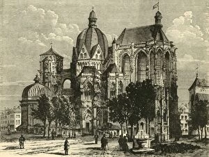 Carlovingian Gallery: The Basilica of Aachen, or Aix-La-Chapelle, 1890. Creator: Unknown