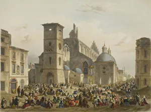 Deroy Gallery: The Basilica of Holy Trinity, Krakow, c1850